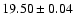 $19.50\pm0.04$