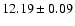 $12.19\pm0.09$
