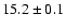 $15.2\pm0.1$