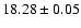 $18.28\pm0.05$