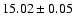 $15.02\pm0.05$