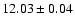 $12.03\pm0.04$