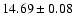 $14.69\pm0.08$