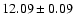 $12.09\pm0.09$