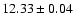 $12.33\pm0.04$