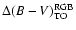 $\Delta (B-V)^{\rm RGB}_{\rm TO}$