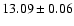 $13.09\pm0.06$