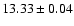 $13.33\pm0.04$