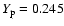 $Y_{\rm p}=0.245$