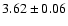 $3.62\pm 0.06$