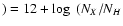 $) = 12 + \log~(N_{X}/N_{H}$