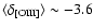 $\langle \delta_{\rm [OIII]}\rangle \sim -3.6$