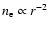 $n_{\rm e} \propto r^{-2}$