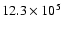 $12.3 \times 10^{5}$