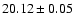 $20.12\pm 0.05$