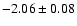 $-2.06\pm 0.08$