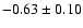 $-0.63\pm 0.10$