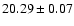 $20.29\pm 0.07$