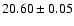 $20.60\pm 0.05$