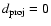 $d_{\rm proj}=0$