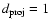 $d_{\rm proj}=1$