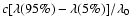 $c[\lambda(95\%)-\lambda(5\%)]/\lambda _0$