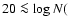 $20\protect\la\log N($