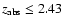 $z_{\rm abs}\le 2.43$