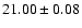 $21.00\pm 0.08$