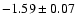 $-1.59\pm 0.07$