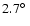$2.7\hbox{$^\circ$ }$