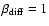 $\beta_{\rm diff}=1$