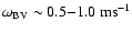 $\omega_{\rm BV}\sim 0.5{-}1.0{\rm ~ms}^{-1}$