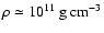 $\rho\simeq 10^{11}~\ensuremath{{\rm g}~{\rm cm}^{-3}} $