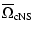 $\displaystyle \overline{\Omega}_{\rm cNS}$