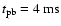 $t_{\rm pb} = 4{\rm ~ms}$