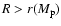 $R > r(M_{\rm p})$