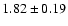 $1.82\pm0.19$
