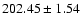 $202.45\pm1.54$