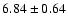 $6.84\pm0.64 $