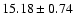 $15.18\pm0.74$