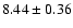 $8.44\pm0.36$