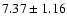$7.37\pm1.16$