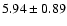 $5.94\pm0.89$