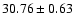 $30.76\pm0.63 $