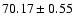$70.17\pm0.55$