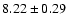 $8.22\pm0.29$