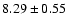 $8.29\pm0.55$