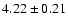 $4.22\pm0.21$
