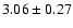 $3.06\pm0.27$